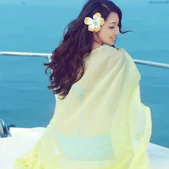 Women's Solid Color Chiffon Beach Scarf Shawl-4