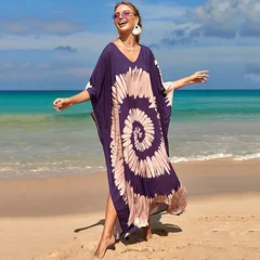 Women's Plus Size Rayon Kaftan Beach Cover-Up Dress-6