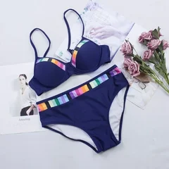Women's Polka Dot Push-Up Bikini Set Plus Size Swimsuit-2