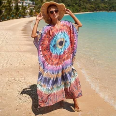 Women's Plus Size Rayon Kaftan Beach Cover-Up Dress-22