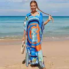 Women's Plus Size Rayon Kaftan Beach Cover-Up Dress-2
