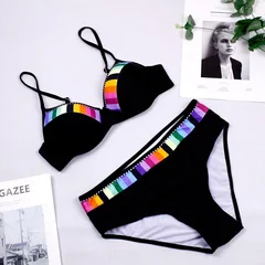 Women's Polka Dot Push-Up Bikini Set Plus Size Swimsuit-5